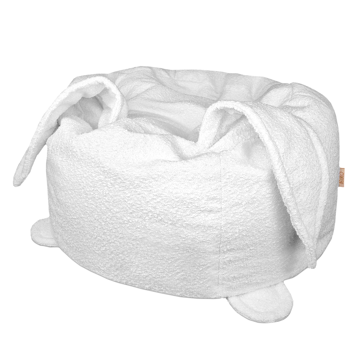Biała pufa dla dziecka w kształcie królika