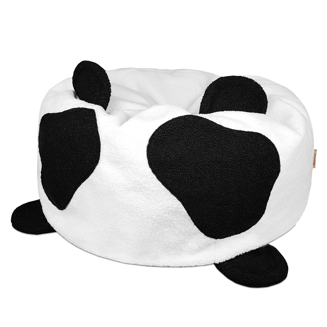 Czarno-biała pufa dla dziecka w kształcie pandy SOFT+